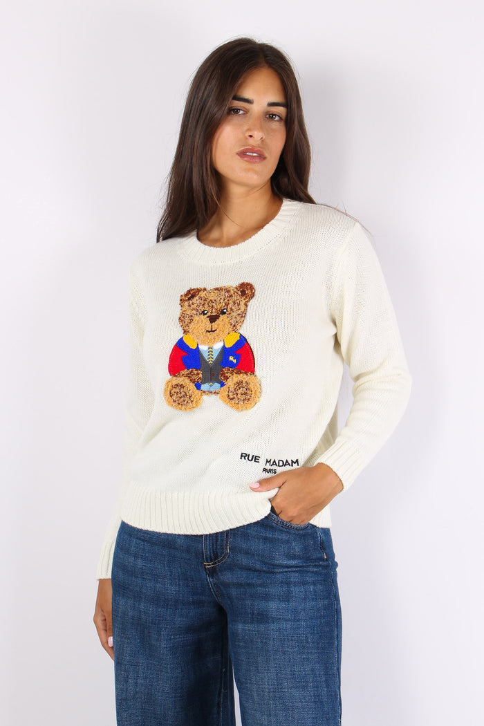 Pullover Orsetto White-3