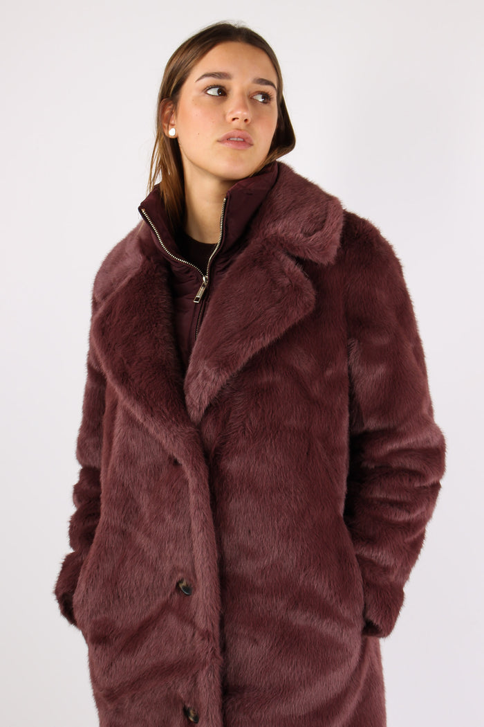 Ecopelliccia Bottoni Chocolate Bean-7