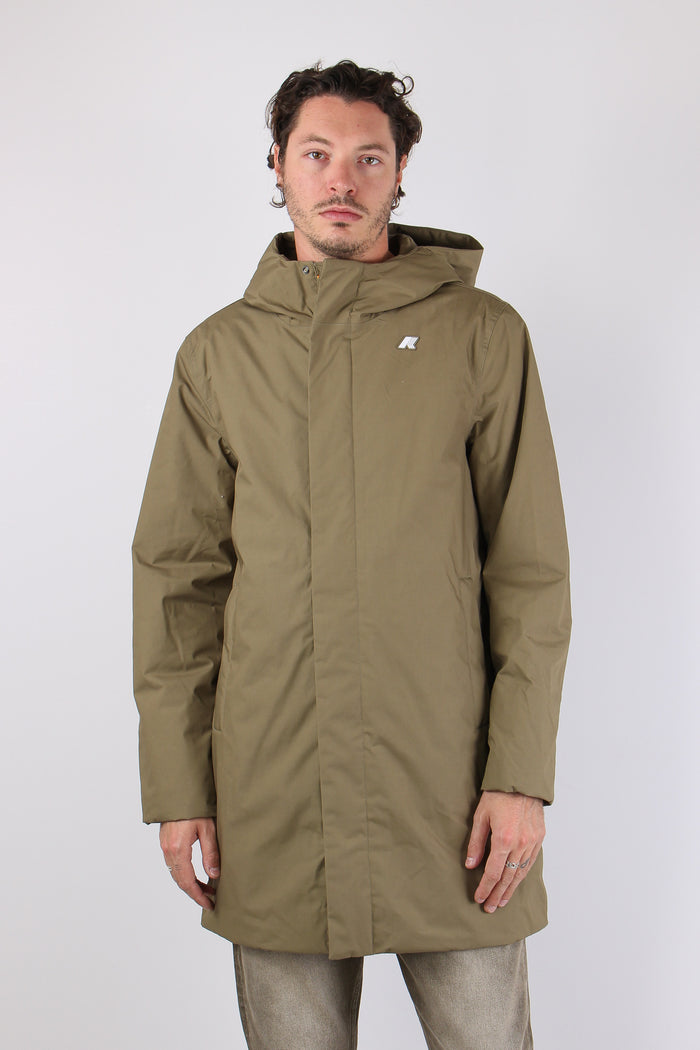 Giubbotto Lungo Cappuccio Green Army-3