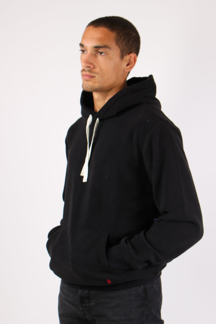 Felpa Cappuccio Pile Polo Black-3