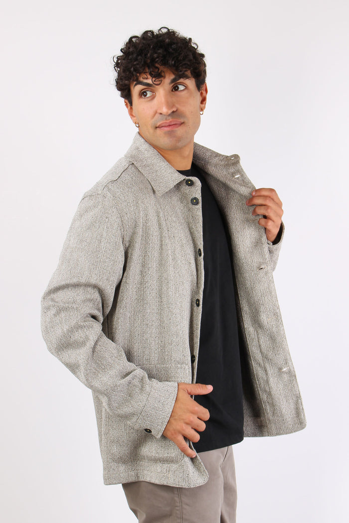 Giacca Camicia Resca Beige-4