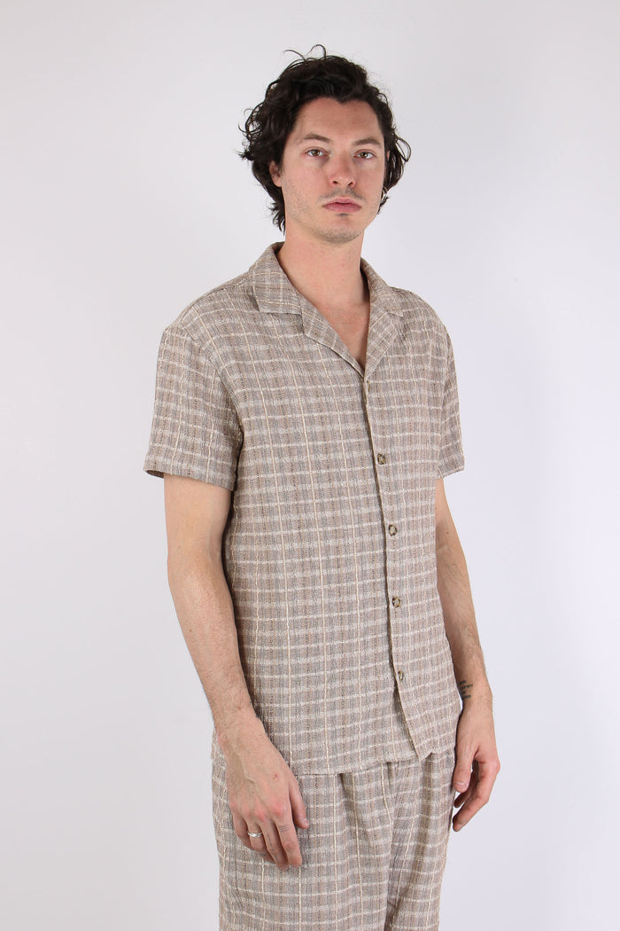 Camicia Tessuto Lavorato Sabbia-6