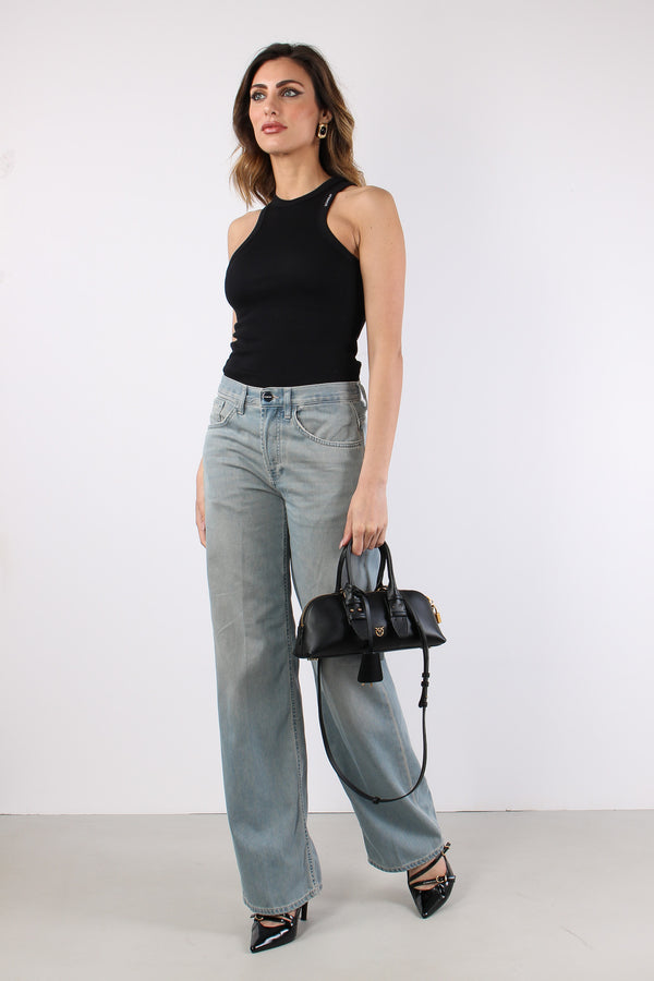 Canotta Cotone Logo Nero