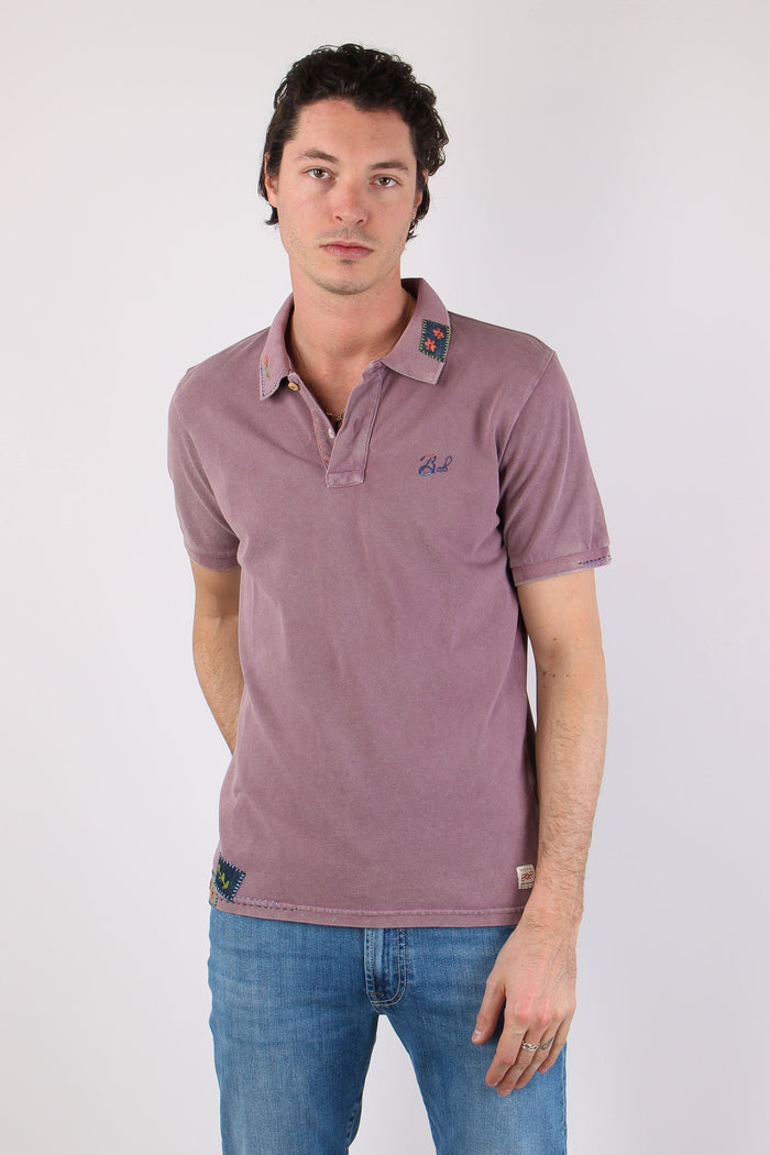 Polo Piquet Patch Prugna