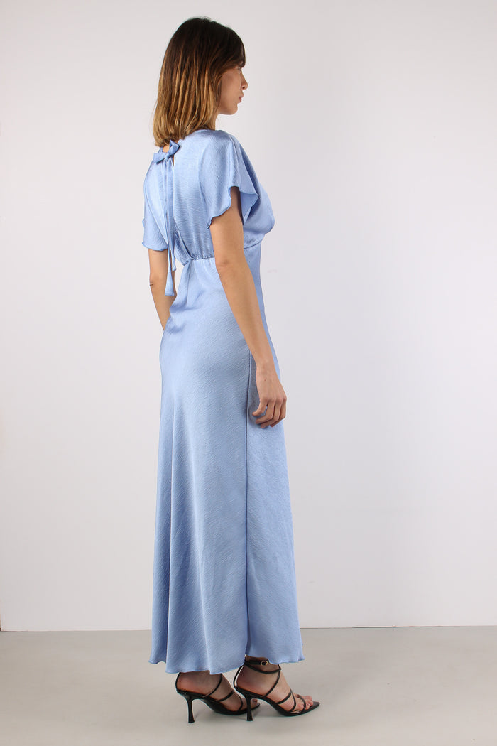 Abito Manica Aletta Crikle Azzurro-7