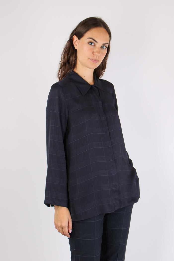 Mllballata Camicia Stampa Check Blu Check-4