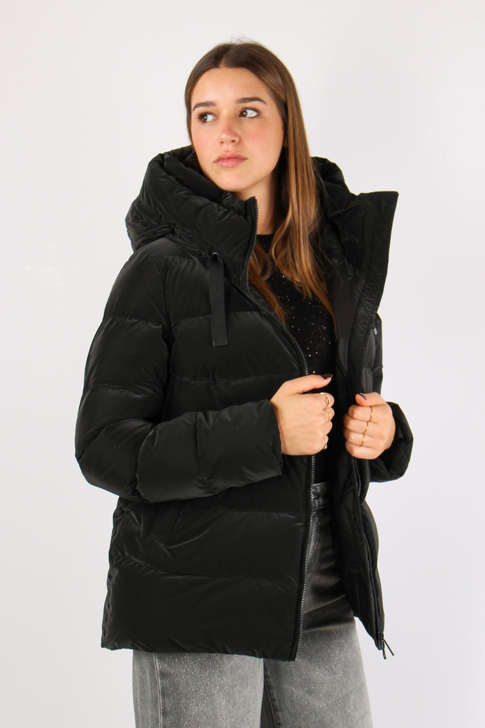 Piumino Tessuto Gommato Nero-7