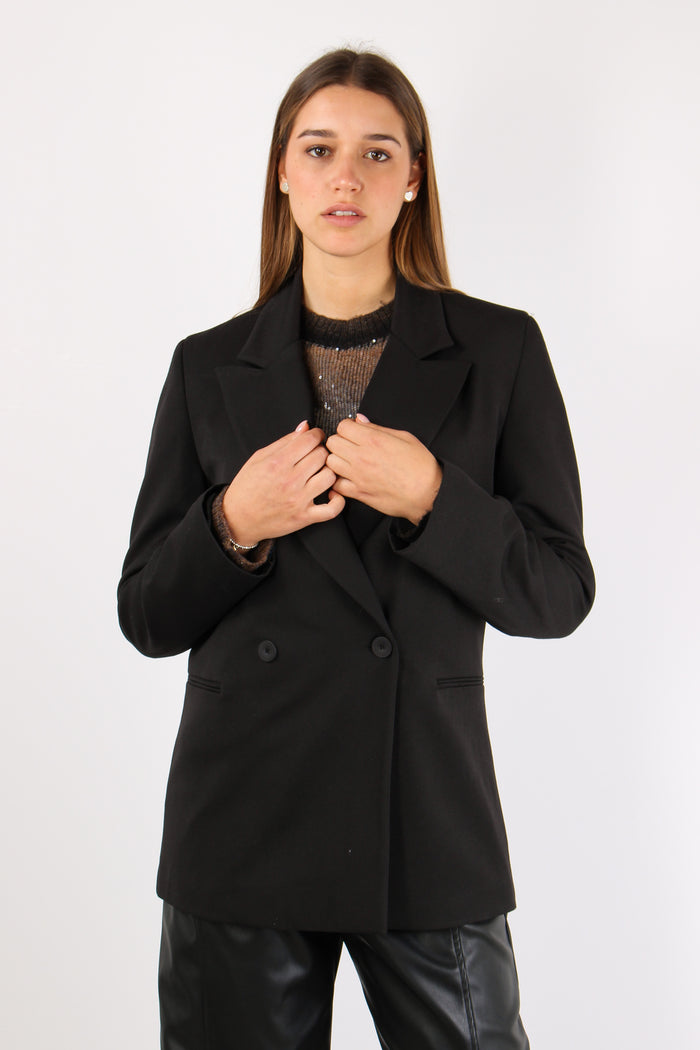 Giacca Doppiopetto Ricamo Mon Nero-6