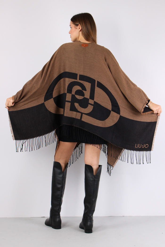 Poncho Oval Monogram Cammello-4