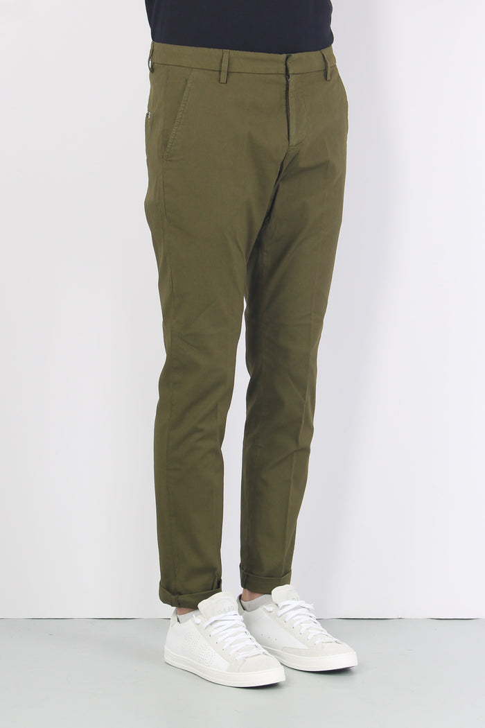 Gaubert Pantalone Chino Verde Militare-5