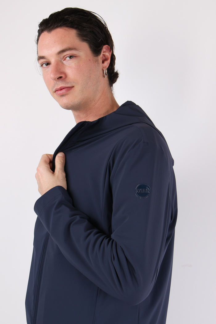 Giubbotto Stretch Cappuccio Navy-7