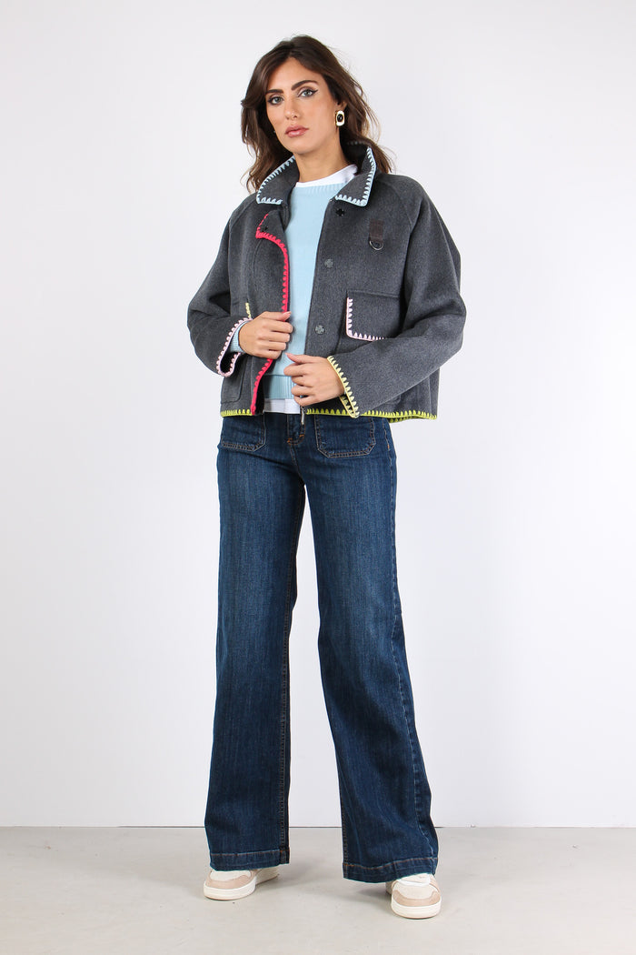 Maglia Misto Cachemire Polvere-5