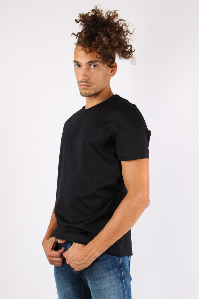 T-shirt Logo Centrale Nero-2