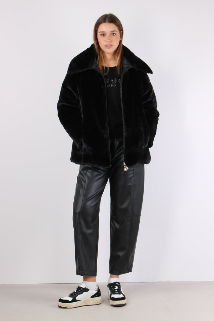 Ecopelliccia Reversibile Nero-9