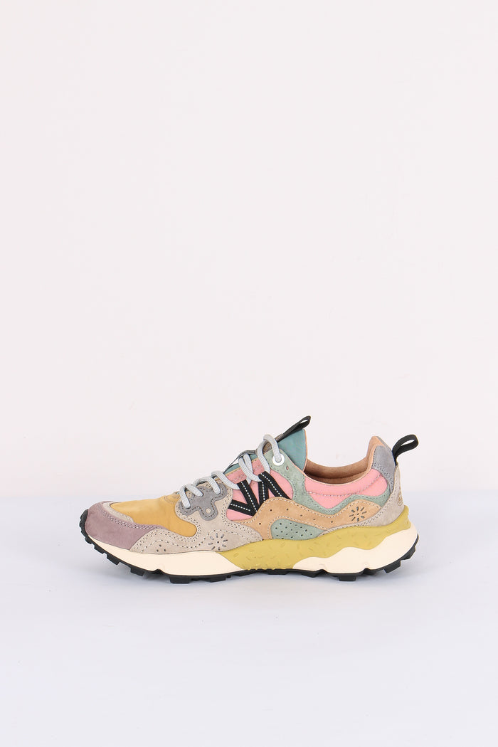 Sneakers Yamano 3  Suede/nylon Purple/orange-7