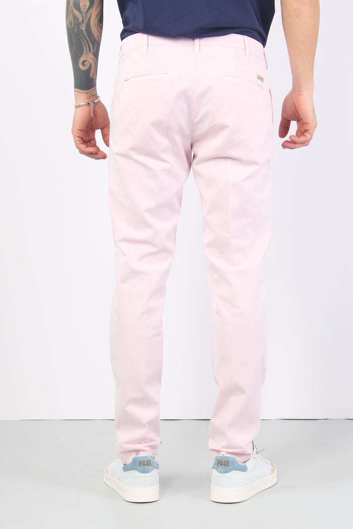 Pantalone Chino Slim Fit Rosa Antico-3
