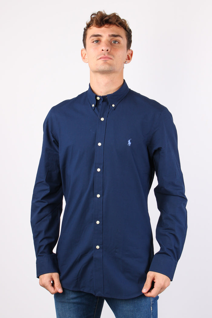 Camicia Classica Popeline Newport Navy-4