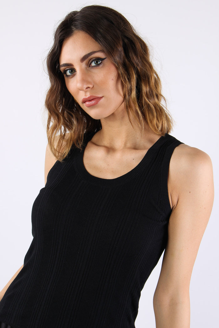 Cose Top Smanicato Nero-7