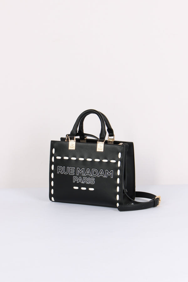 Shopping Mini Rigida Impunture Black-2