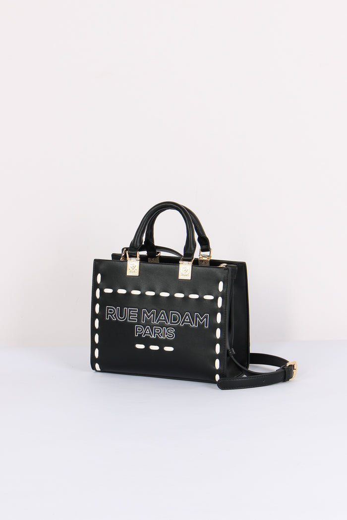 Shopping Mini Rigida Impunture Black-2