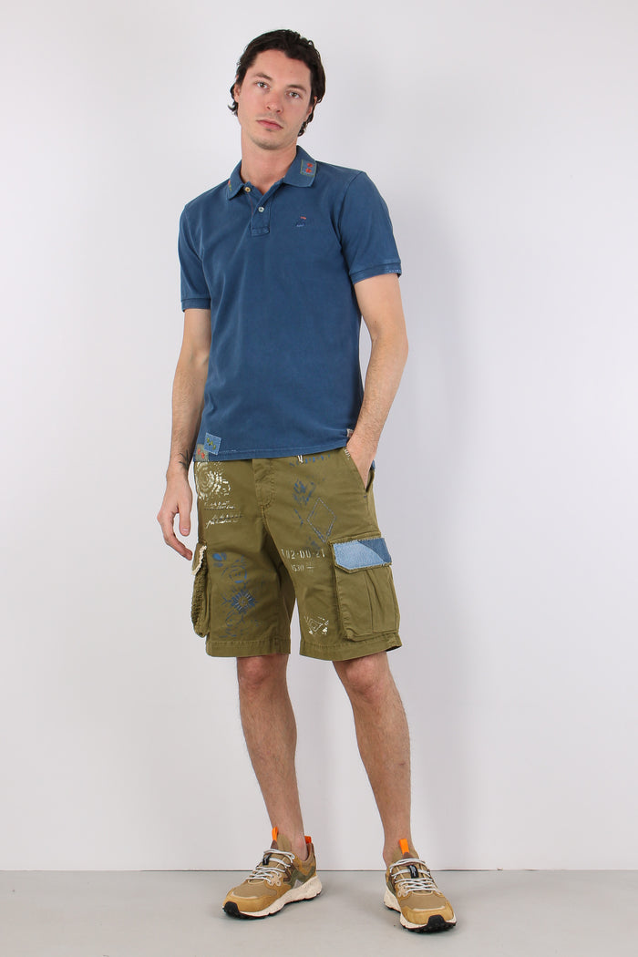 Polo Piquet Patch Inchiostro-3