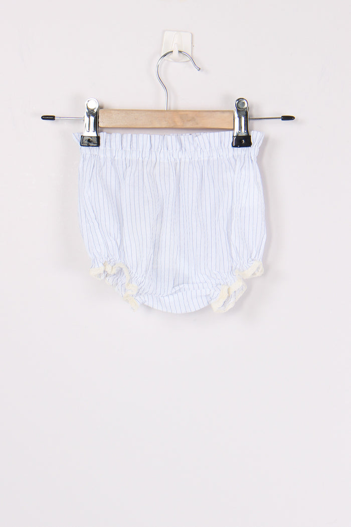 Coulotte Riga Inserto Pizzo Azzurro Riga