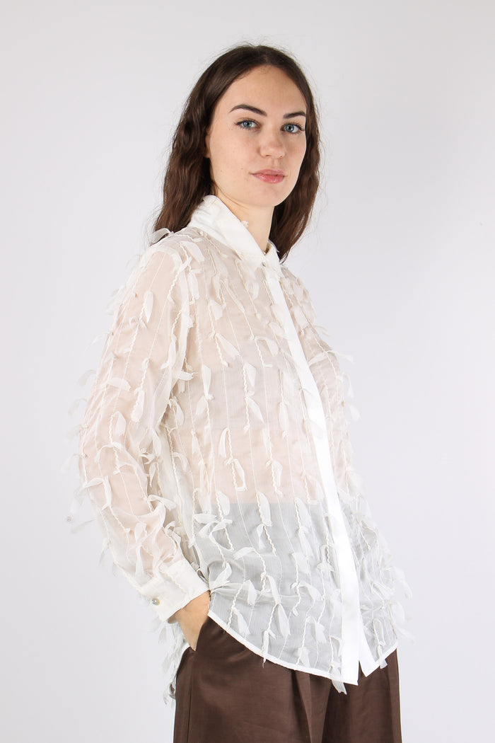 Camicia Georgette Piume Avena-7