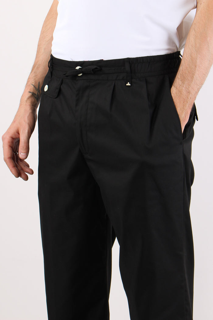 Pantalone Cotone Nero-6