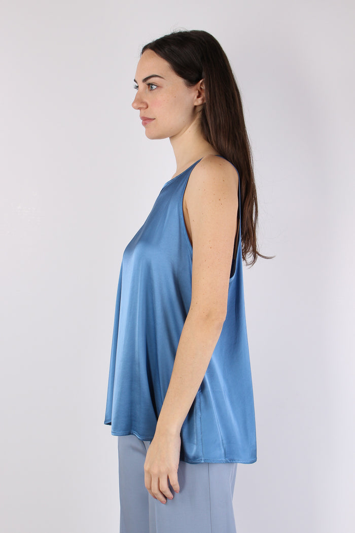 Blusa Effetto Raso Indaco-4