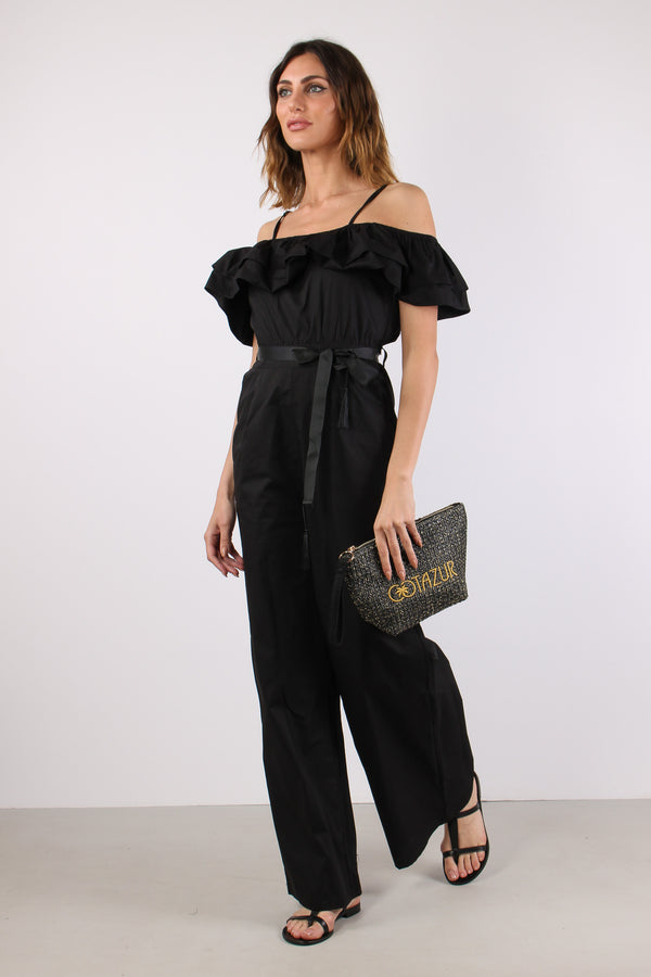 Straux Tuta Rouge Cintura Black