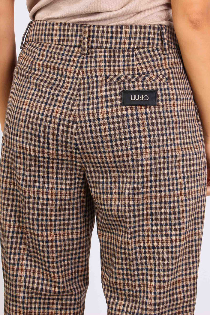 Pantalone Baloon Micro Quadro Cioc/beige/blu-10