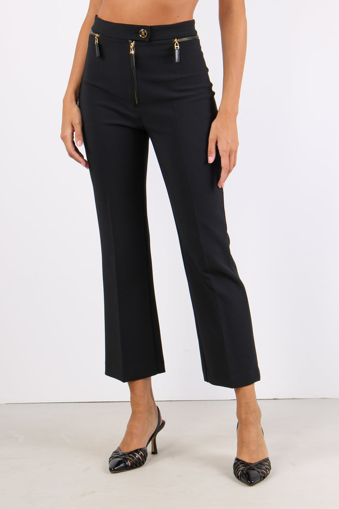 Pantalone Trombetta Zip Nero-2