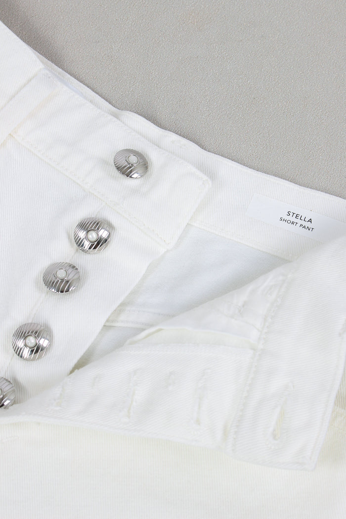 Stella Short Denim Bottone Gioiello Latte-10