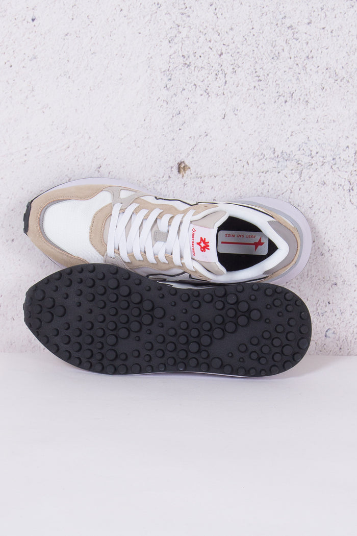 Sneaker Suede Nylon Bianco/fango-5
