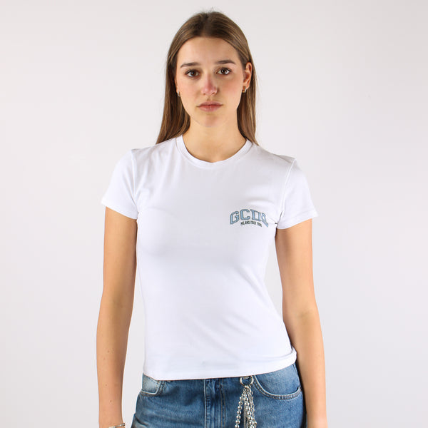 T-shirt Logo Laterale Optic White-2