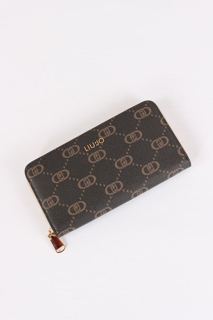 Portafoglio Zip Around Grande Neutro-5