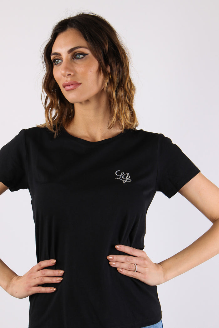 T-shirt Logo Piccolo Nero-8