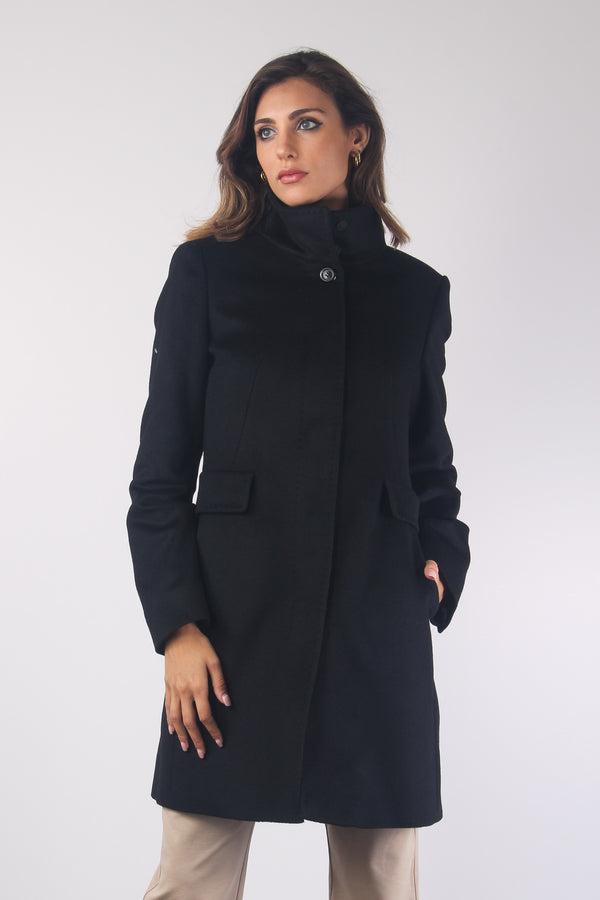 Agnese Cappotto Sfiancato Nero