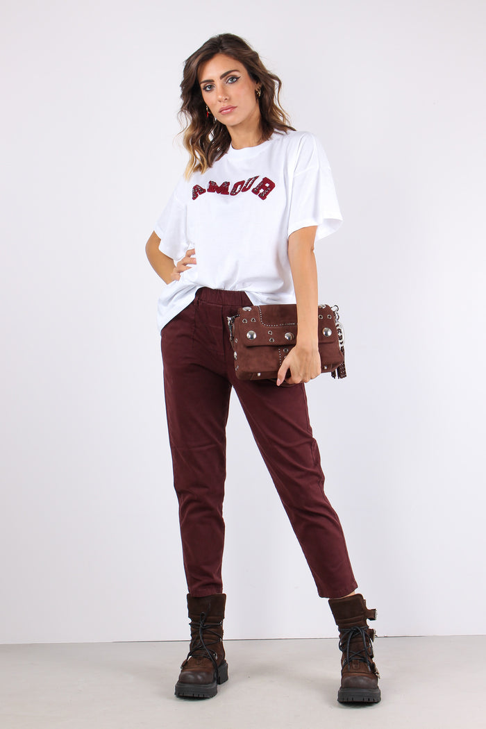 T-shirt Patch Amour Bianco