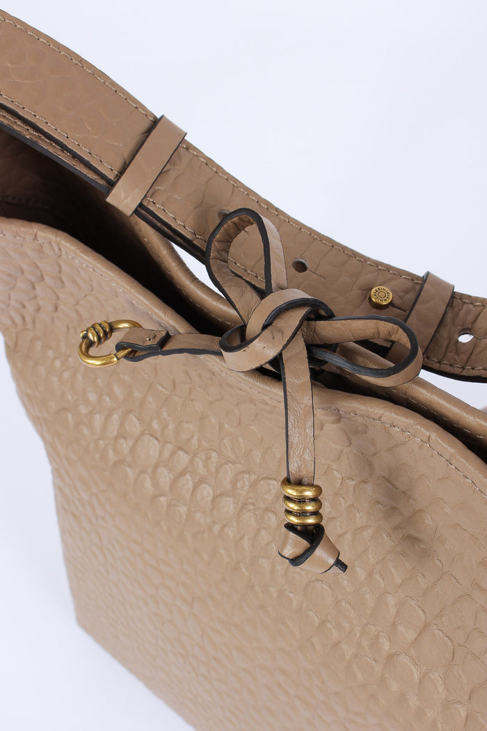 Carla Hobo Tracolla Pelle Martellata Taupe-4