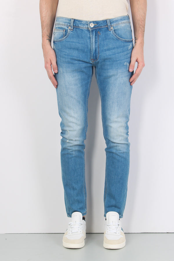 Denim Regular Micro Rotture Jeans-2
