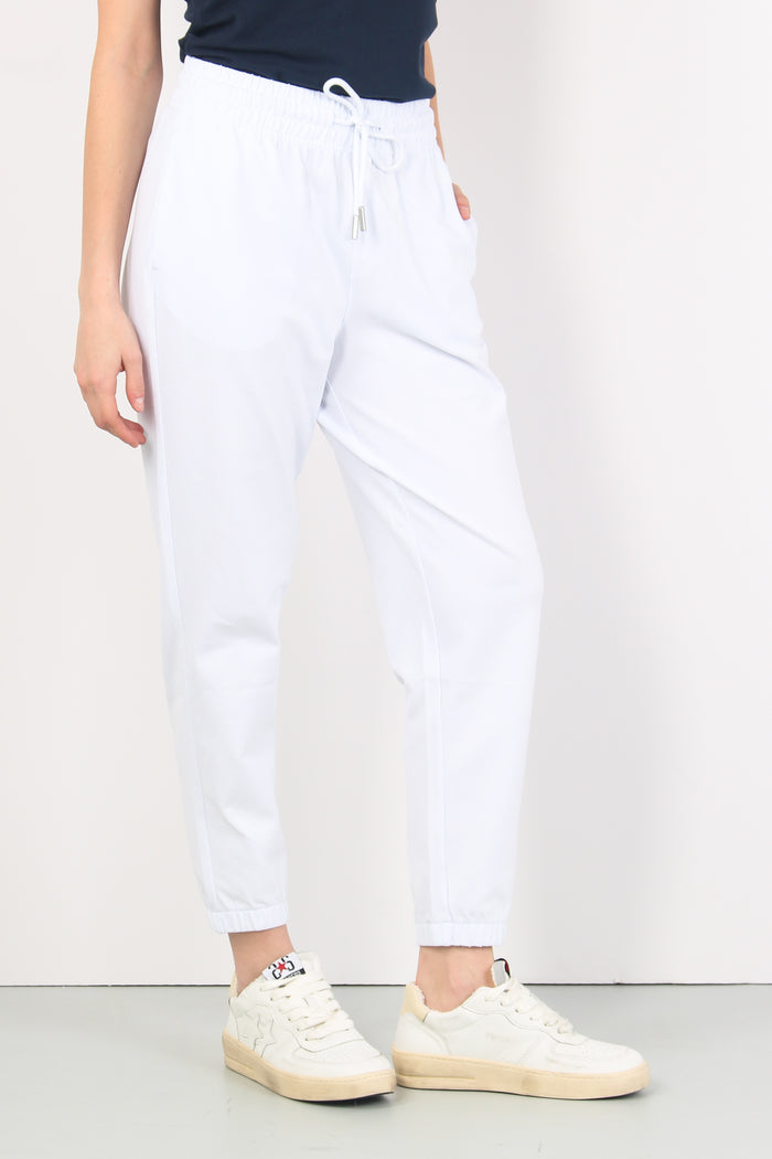Pantalone Piquet Bianco-5