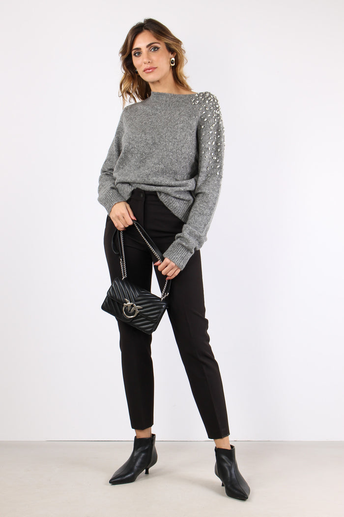 Maglia Scollo Barchetta Grigio-2