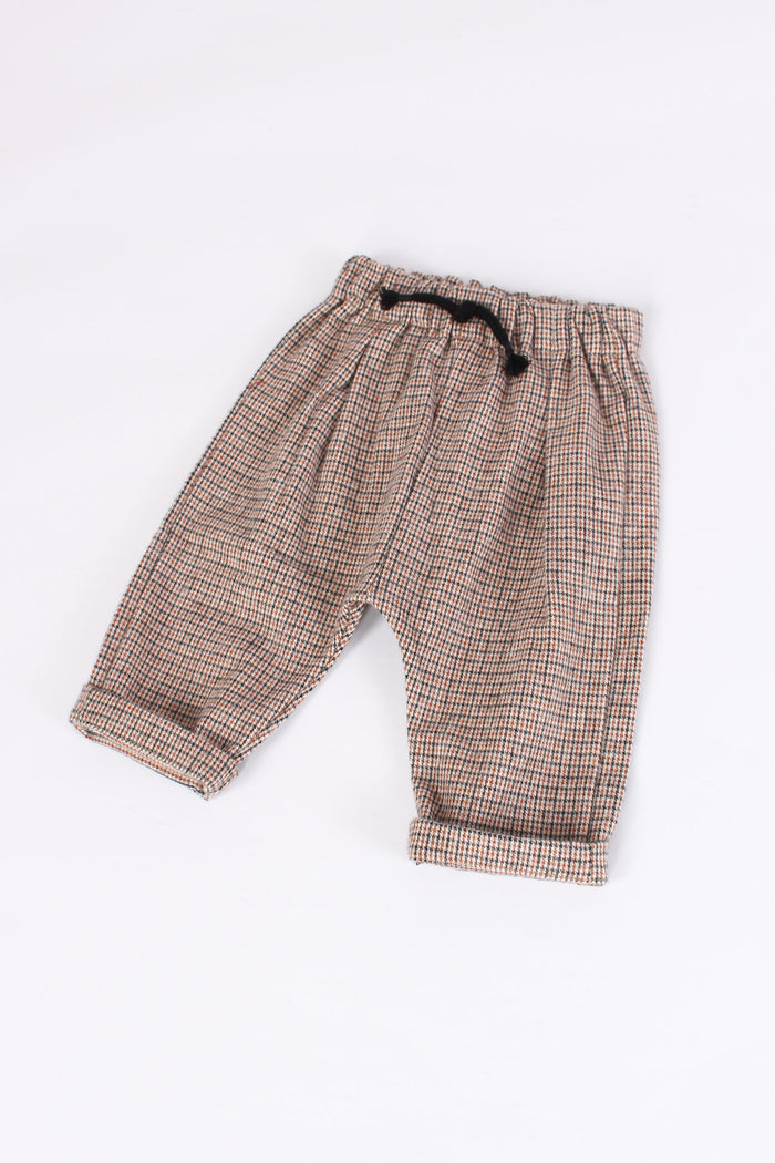 Pantalone Pied De Poule Toffee-4