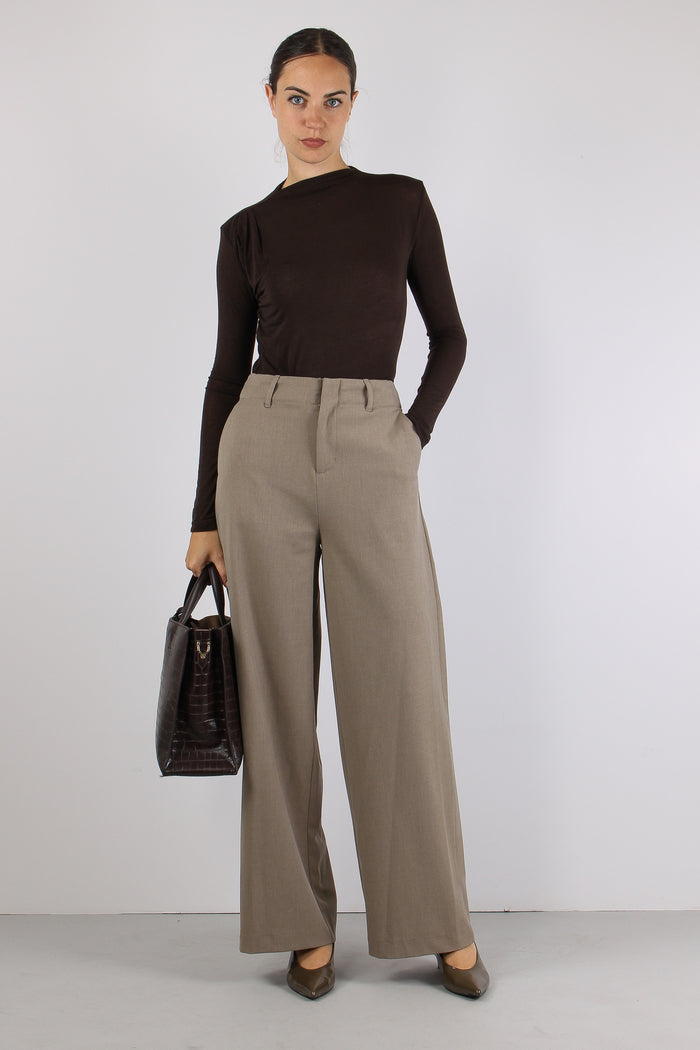 Pantalone Fibbia Laterale Fango-3
