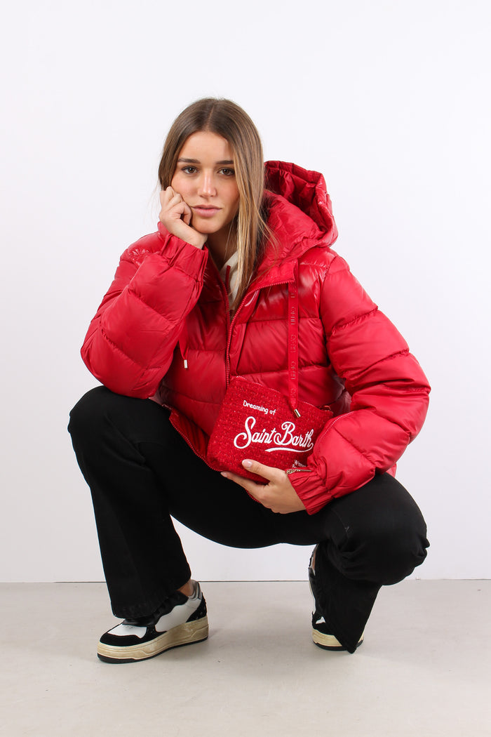 Piumino Over Piuma D Oca Ciliegia-7