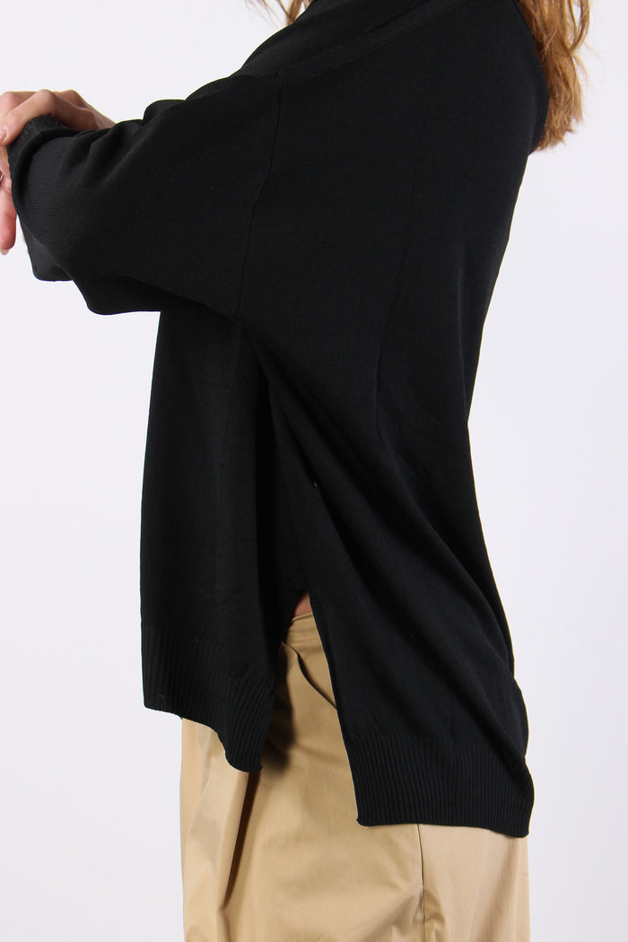 Maglia  M/m Scavo V Nero-10
