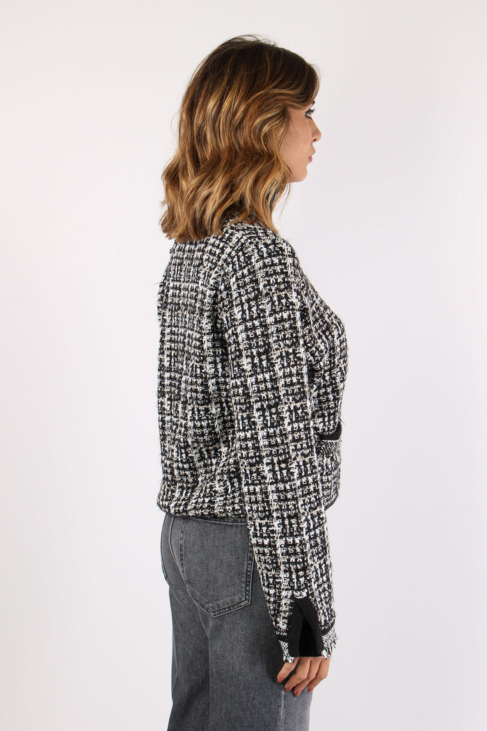 Giacca Chanel Tricot Nero/panna-7