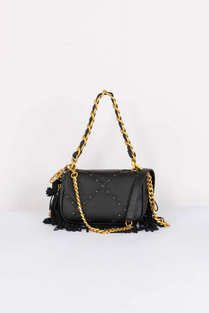 Tracollina Frange Inserto Borchie Black-4
