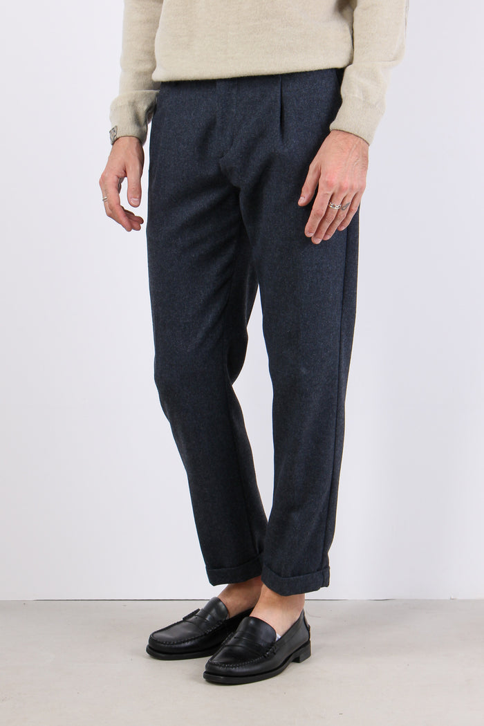 Volo Pantalone Spinato Blu-6